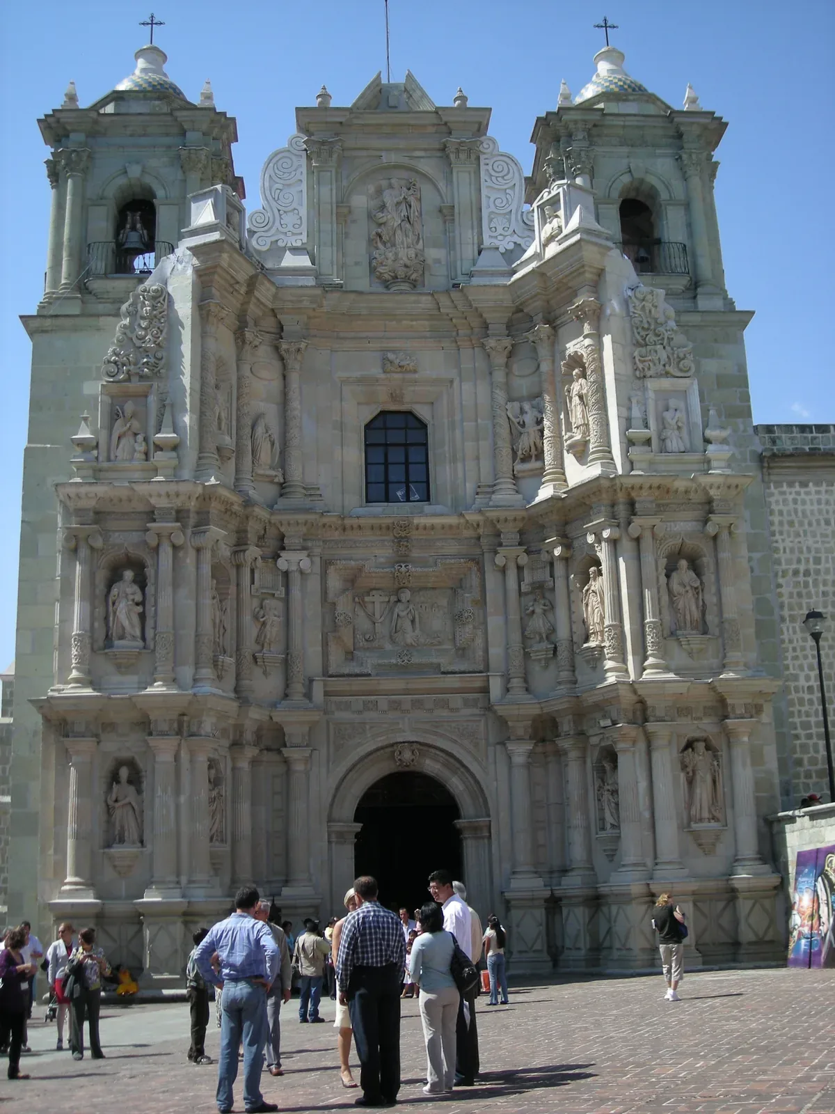 Basílica de Nuestra Señora de la Soledad — Front of the Basilica of the Virgen de Soledad in the city of Oaxaca Mexico